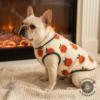Kappmaterial TEDDY JACQUARD Apples