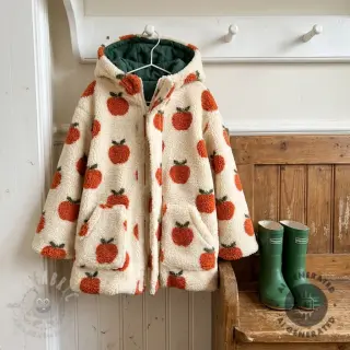 Kappmaterial TEDDY JACQUARD Apples