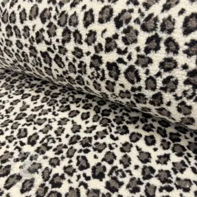 Kappmaterial TEDDY JACQUARD Animal skin brown
