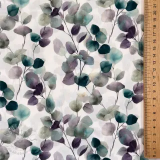 Bomullstyg Eucalypt white digital print