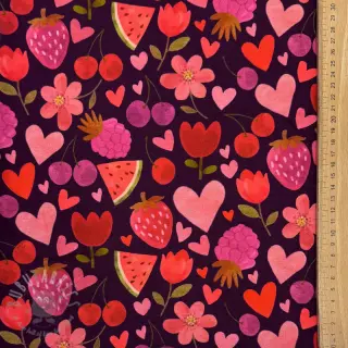 Jersey Juicy fruits purple digital print