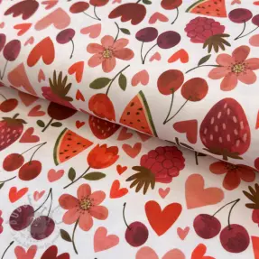 Jersey Juicy fruits white digital print