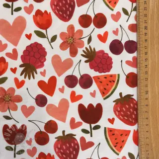Jersey Juicy fruits white digital print