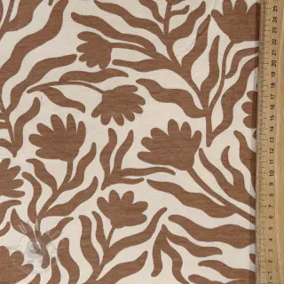 Kardat sweatshirttyg Flowers caramel SIMPLY NATURAL