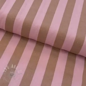 Bomullstyg YARN DYED NOVA Stripe light pink