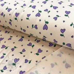 Kardat sweatshirttyg Hearts lilac SIMPLY NATURAL