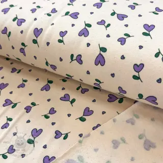 Kardat sweatshirttyg Hearts lilac SIMPLY NATURAL