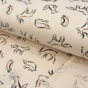 Kardat sweatshirttyg SOFT Forest animals SIMPLY NATURAL