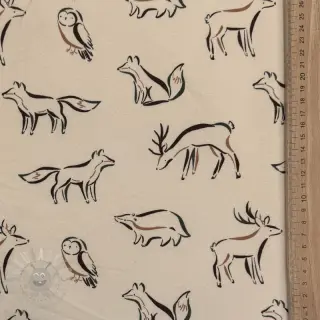 Kardat sweatshirttyg SOFT Forest animals SIMPLY NATURAL