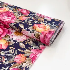Viskos RADIANCE Manon navy digital print