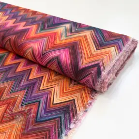 Viskos RADIANCE ZIGZAG orange digital print