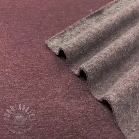 Kardat sweatshirttyg JOGGING aubergine melange