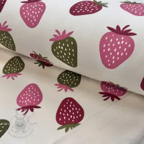 Kardat sweatshirttyg JOGGING Strawberries ecru