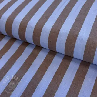 Bomullstyg YARN DYED NOVA Stripe blue brown