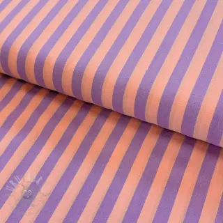 Bomullstyg YARN DYED BIG Stripes peach