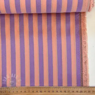 Bomullstyg YARN DYED BIG Stripes peach