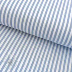 Dubbelgasväv/muslin YARN DYED Summer stripe blue