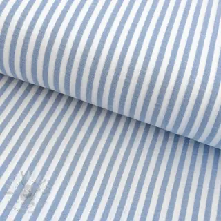 Dubbelgasväv/muslin YARN DYED Summer stripe blue