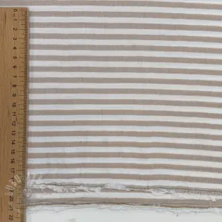 Dubbelgasväv/muslin YARN DYED Summer stripe beige
