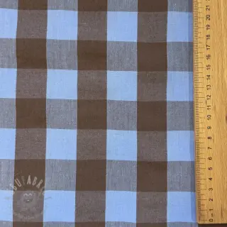 Bomullstyg YARN DYED SONJA Checks blue brown