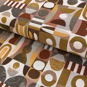 Dekorationstyg jacquard Nemesis taupe