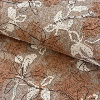 Kappmaterial WOOLY EMBROIDERY Petra beige
