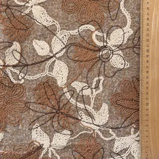 Kappmaterial WOOLY EMBROIDERY Petra beige