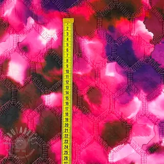 Vadderat tyg Aquarel nature gradini pink