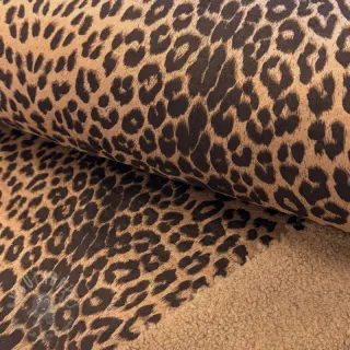 Kappmaterial TEDDY SUEDE Panther LEO light brown