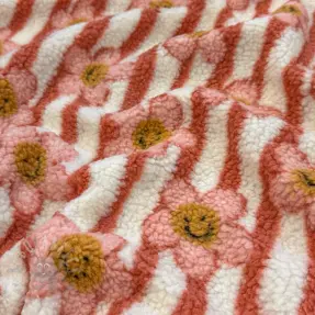 Kappmaterial TEDDY JACQUARD Pretty mix design D