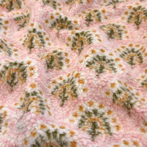 Kappmaterial TEDDY JACQUARD Pretty mix design A