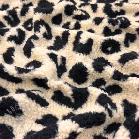 Kappmaterial TEDDY Panther love ecru