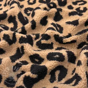 Kappmaterial TEDDY Panther love sand