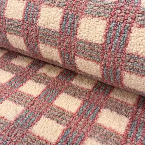 Kappmaterial TEDDY Fluffy Checks