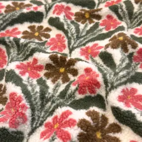 Kappmaterial TEDDY JACQUARD Flowers