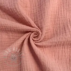 Dubbelgasväv/muslin soft rose ORGANIC