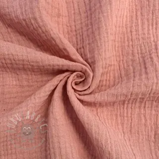 Dubbelgasväv/muslin soft rose ORGANIC