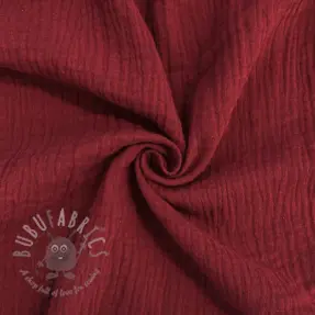 Dubbelgasväv/muslin bordeaux