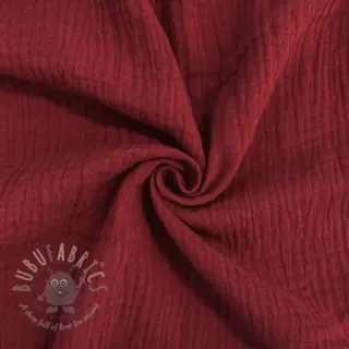 Dubbelgasväv/muslin bordeaux