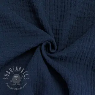 Dubbelgasväv/muslin navy