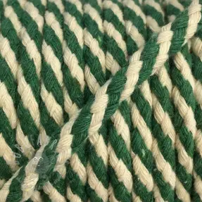 Bomullssnöre 5 mm green ecru