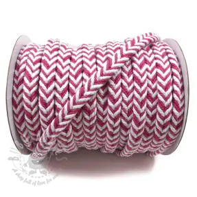 Bomullssnöre flätad fuchsia
