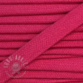Bomullssnöre platt 13 mm mörkrosa