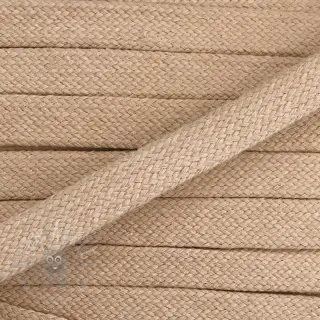 Bomullssnöre platt 15 mm beige