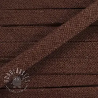 Bomullssnöre platt 15 mm choco