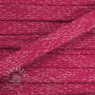 Bomullssnöre platt 15 mm melange fuchsia