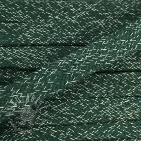 Bomullssnöre platt 15 mm melange green