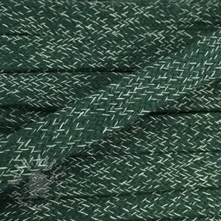 Bomullssnöre platt 15 mm melange green