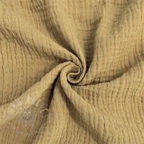 Dubbelgasväv/muslin beige ORGANIC