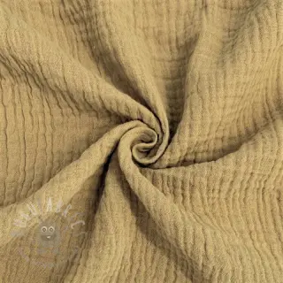 Dubbelgasväv/muslin beige ORGANIC